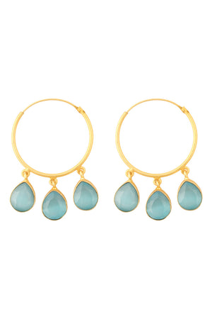 Contemporary Gold Hoop Earrings (FEMCJ022)