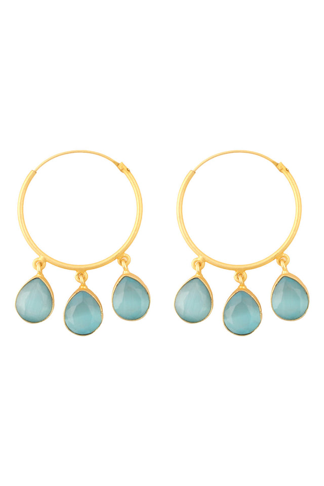 Contemporary Gold Hoop Earrings (FEMCJ022)