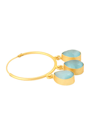 Contemporary Gold Hoop Earrings (FEMCJ022)