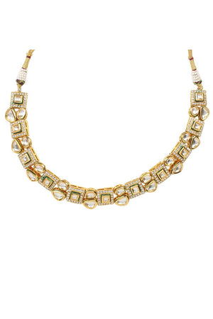 Handcrafted Kundan Necklace With Earrings