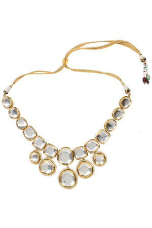 Kundan Inspired Necklace With Earrings (FEMDW008)