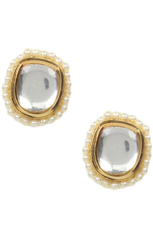 Pearl Beaded Kundan Stud (FEMDW009)