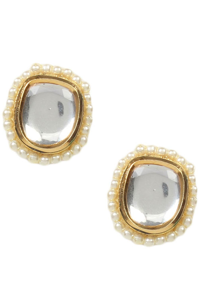 Pearl Beaded Kundan Stud (FEMDW009)