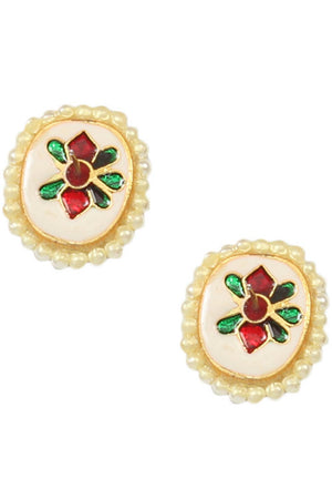 Pearl Beaded Kundan Stud (FEMDW009)