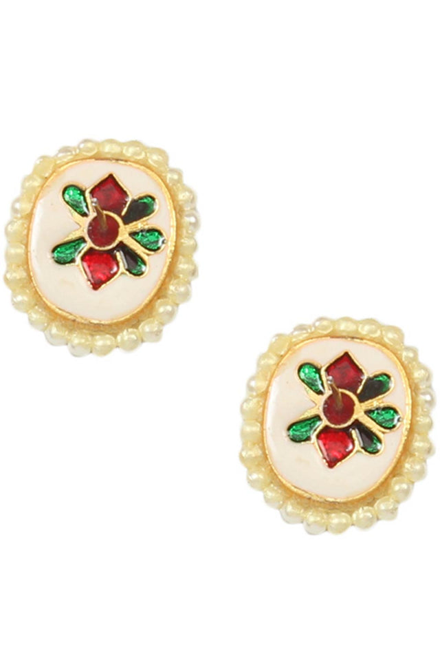 Pearl Beaded Kundan Stud (FEMDW009)