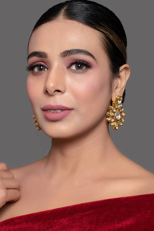 Handcrafted Kundan Embellished Kundan Earrings (FEMDW011)