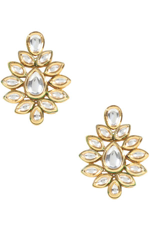 Handcrafted Kundan Embellished Kundan Earrings (FEMDW011)