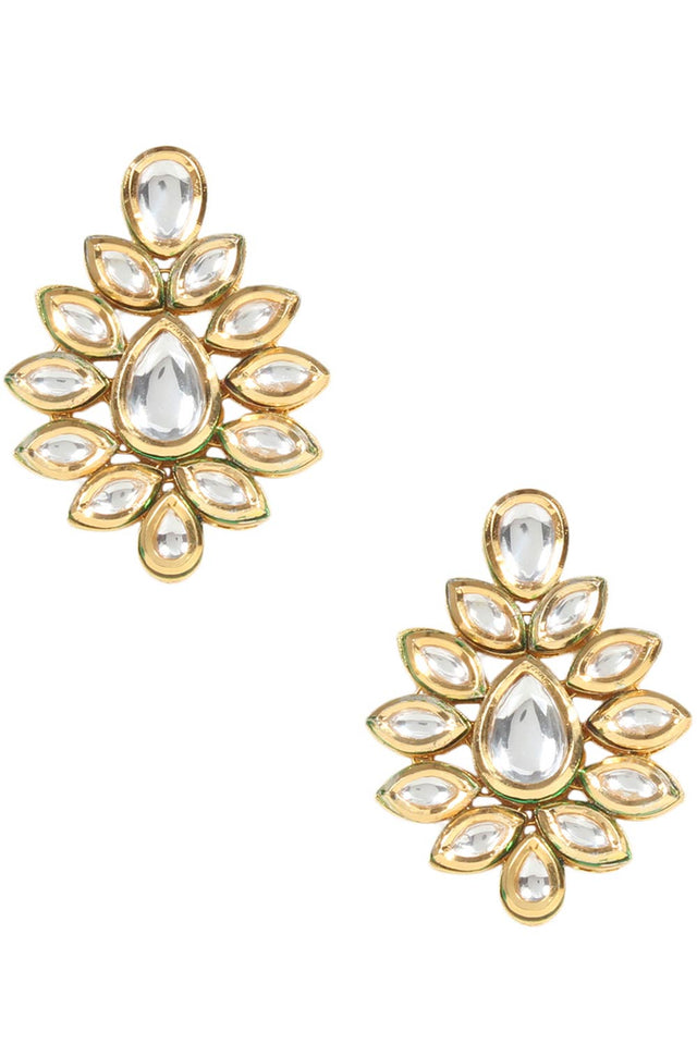 Handcrafted Kundan Embellished Kundan Earrings (FEMDW011)