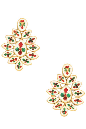 Handcrafted Kundan Embellished Kundan Earrings (FEMDW011)
