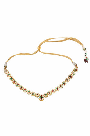 Handcrafted Kundan Studded Necklace With Earring (FEMDW032)