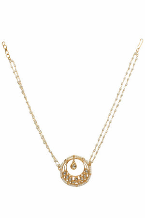 Gold Toned Choker Necklace (FEMDW035)