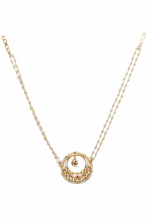 Gold Toned Choker Necklace (FEMDW035)