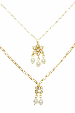 Multilayered Kundan Embellished Necklace (FEMDW039)
