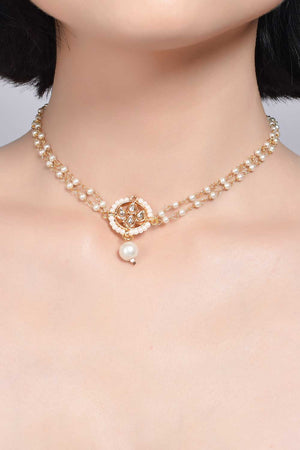 Sleek Moon Shaped Kundan Inspired Choker