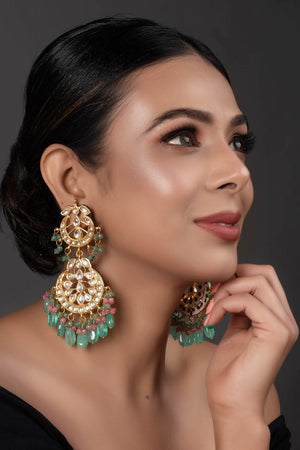 Handcrafted Kundan Inspired Earrings (FEMERS055)