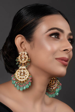 Handcrafted Kundan Inspired Earrings (FEMERS055)