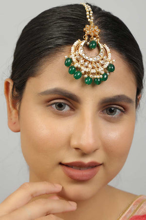 Gold Tone Kundan Maang Tikka (FEMKD010)