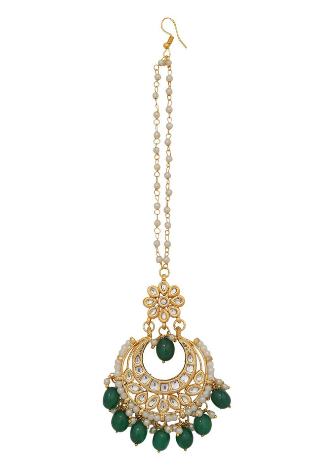 Gold Tone Kundan Maang Tikka (FEMKD010)