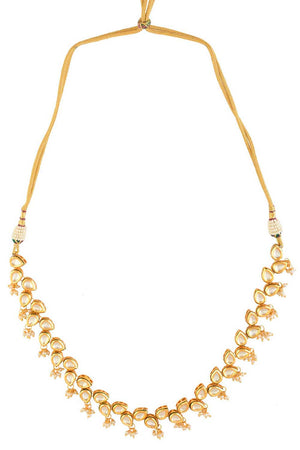 Elegant Tear Drop Shaped Necklace With Earrings (FEMNLC006)