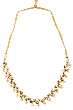 Elegant Tear Drop Shaped Necklace With Earrings (FEMNLC006)