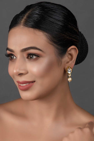 Pearl Beaded Handcrafted Kundan Studs (FEMNW002)