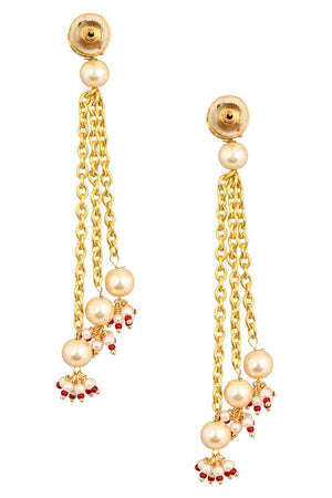 Kundan Chain Tassel Earrings (FEMNW009)
