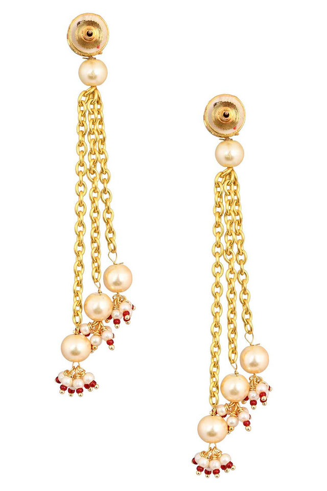 Kundan Chain Tassel Earrings (FEMNW009)