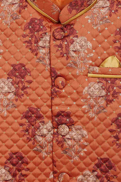 Buy Kids Nehru Jacket in Orange
