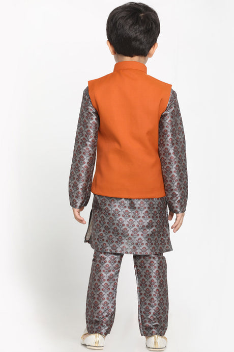 Shop Boys Kurta Set in Grey