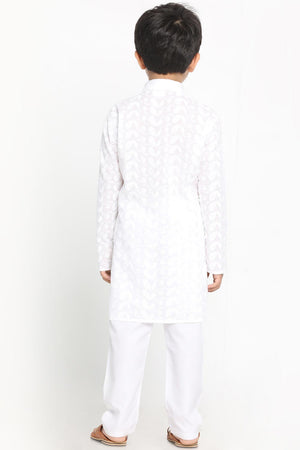 Shop Boys Kurta Set in White