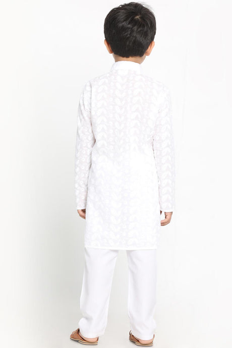 Shop Boys Kurta Set in White