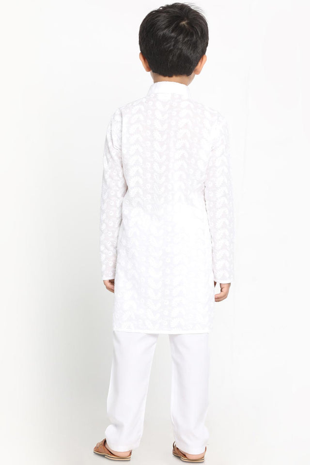 Shop Boys Kurta Set in White