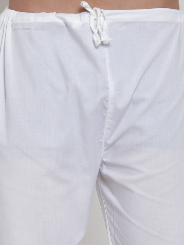 Men's Mustard Cotton Solid Kurta Set