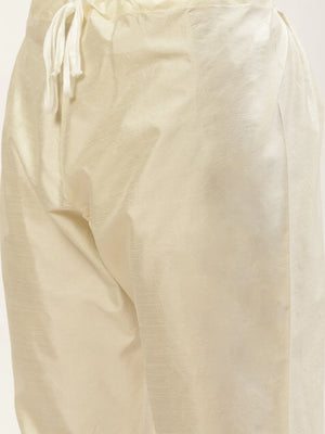 Men's Yellow Cotton Blend Chikankari Kurta Set With Jacket (JOKPWC_W-D_4029Yellow)