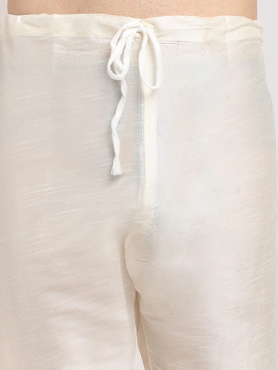 Men's Olive Silk Printed Kurta Set With Jacket