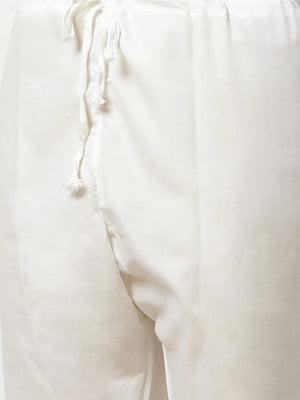 Men's Blue Cotton Embellished Kurta Set