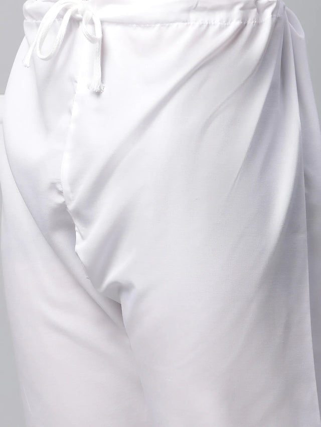 Men's Lemon Cotton Chikankari Kurta Top