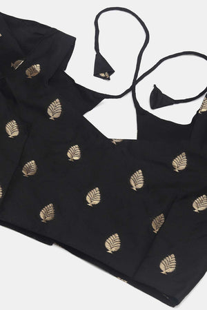 Black Jacquard Zari Work Lehenga Choli