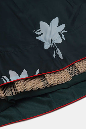 Green Crepe Floral Print Lehenga Choli