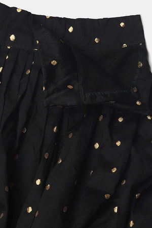 Black Jacquard Gold Woven Work Lehenga Choli