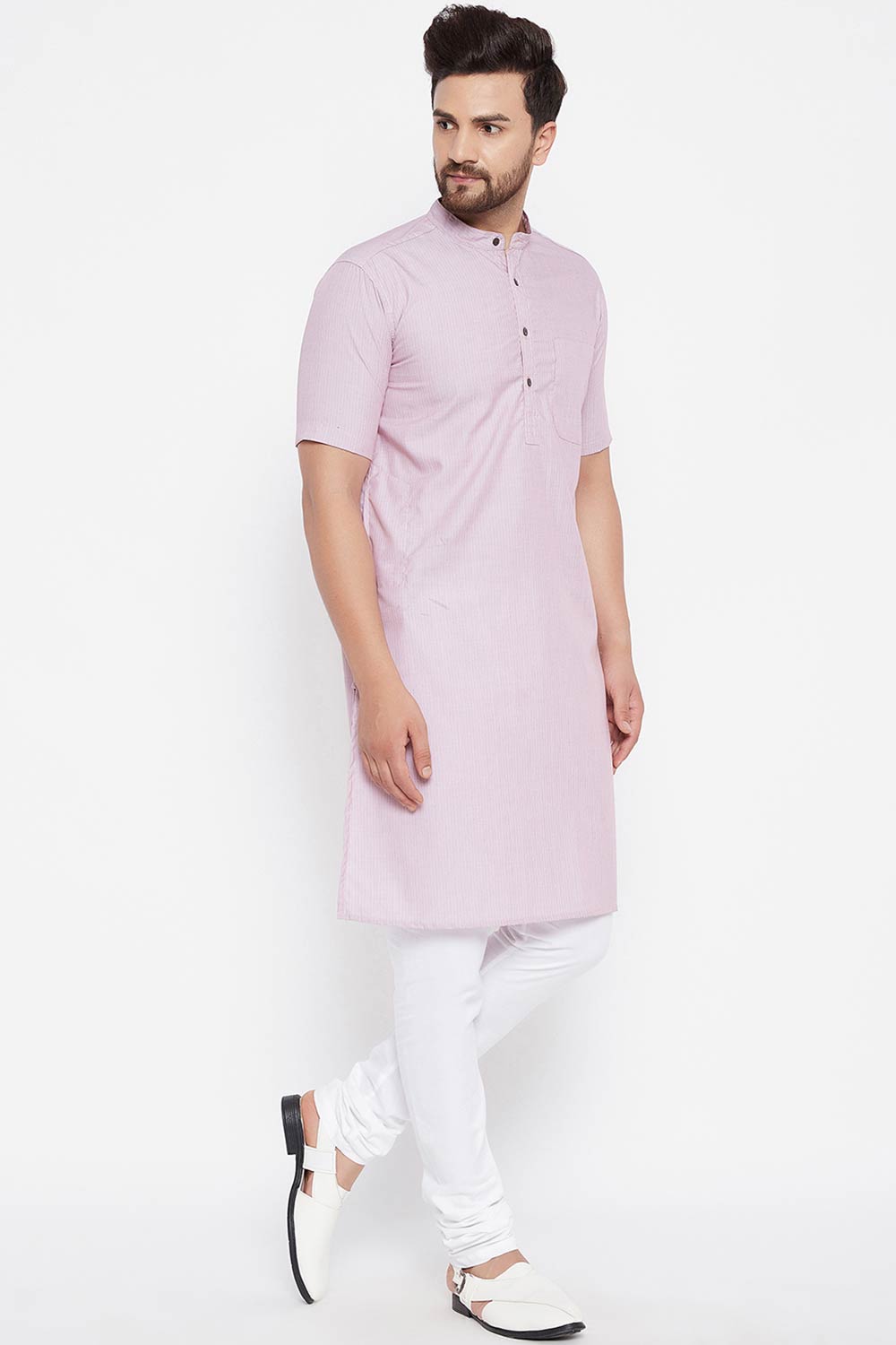 Shop Men's Viscose Rayon Kurta in Pink