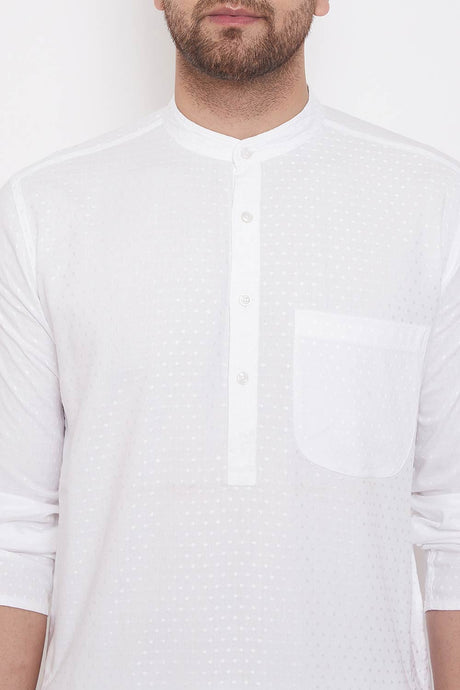 Shop Men's Blended Cotton Woven Kurta Online