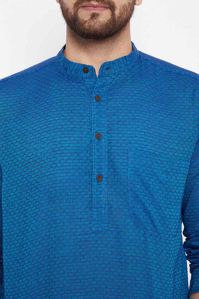 Shop Men's Blended Cotton Solid Kurta Online