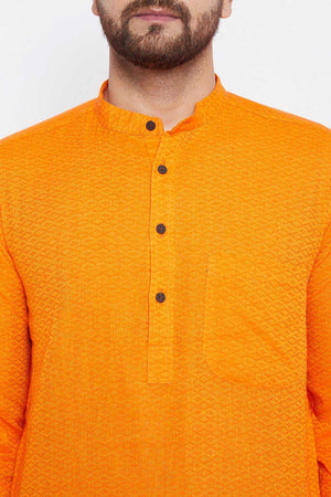 Shop Men's Blended Cotton Solid Kurta Online