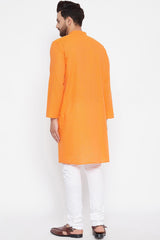 Buy Men's Kurta in Orange Online