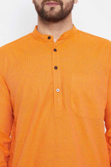 Shop Men's Blended Cotton Stripes Kurta Online