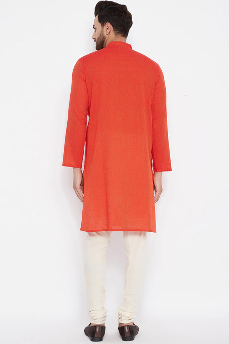 Buy Men's Kurta in Orange Online