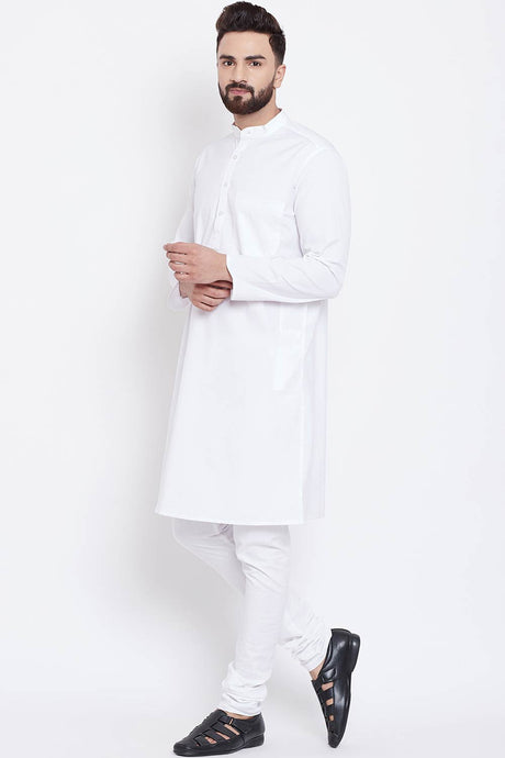 Buy Men's Cotton Kurta in White