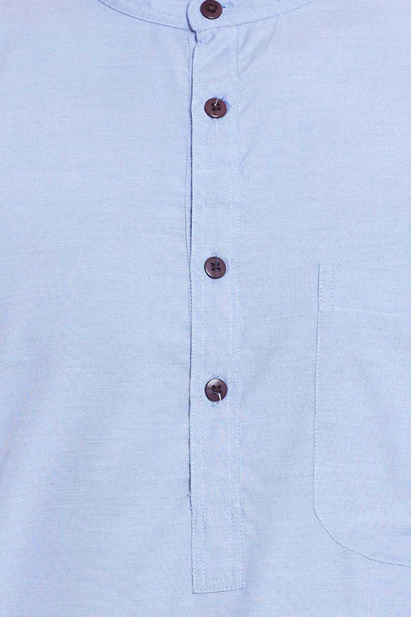 Shop Men's Blended Cotton Solid Kurta Online