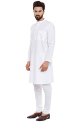 Buy White Cotton Kurta for Men's